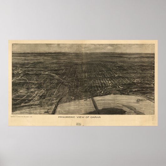  Pictorial Map of Omaha Nebraska (1906) Poster (Voorkant)