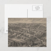  Pictorial Map of Oxford England (1850) Briefkaart (Voorkant / Achterkant)