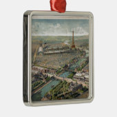  Pictorial Map of Paris (1900) Metalen Ornament (Rechts)