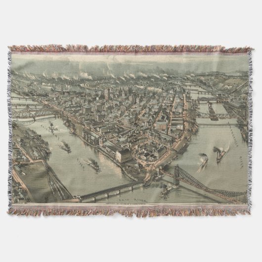 Pictorial Map of Pittsburgh (1902) Deken (Voorkant)