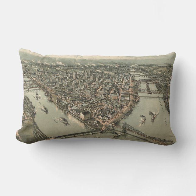  Pictorial Map of Pittsburgh (1902) Kussen (Voorkant)