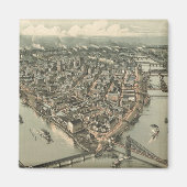 Pictorial Map of Pittsburgh (1902) Magneet (Voorkant)