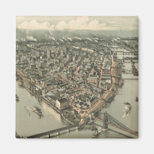 Pictorial Map of Pittsburgh (1902) Magneet