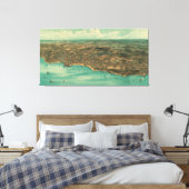  Pictorial Map of Plymouth MA (1910) Canvas Afdruk (Insitu (Slaapkamer))