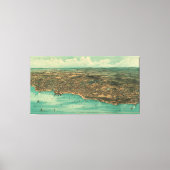  Pictorial Map of Plymouth MA (1910) Canvas Afdruk (Voorkant)