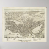  Pictorial Map of Portsmouth NH (1877) Poster (Voorkant)