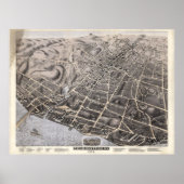  Pictorial Map of Poughkeepsie NY (1871) Poster (Voorkant)