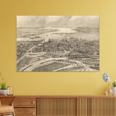  Pictorial Map of Providence RI (1896) Canvas Afdruk (Insitu (Woonkamer))