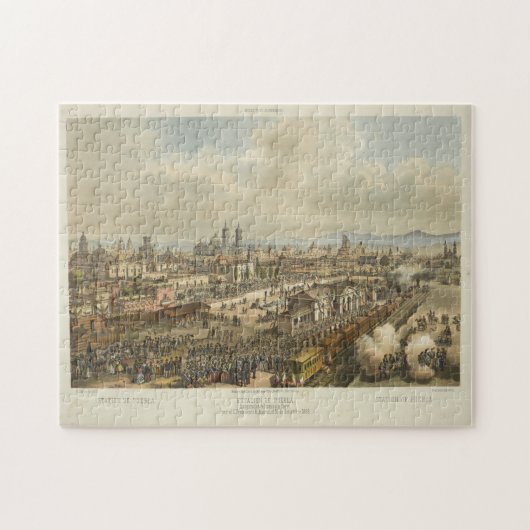  Pictorial Map of Puebla Mexico (1869) Legpuzzel (Horizontaal)
