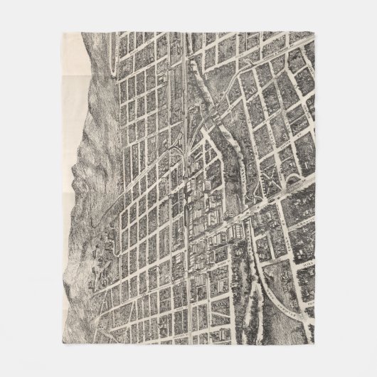Pictorial Map of Reno Nevada (1907) Fleece Deken (Voorkant)