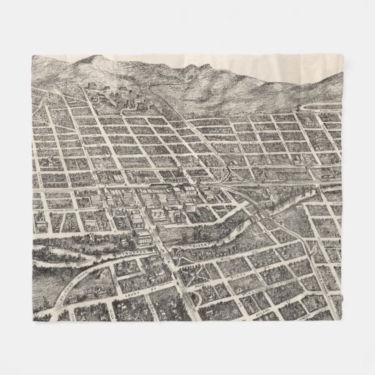  Pictorial Map of Reno Nevada (1907) Fleece Deken (Voorkant (Horizontaal))