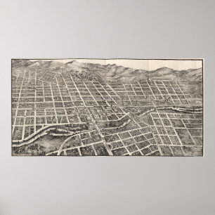  Pictorial Map of Reno Nevada (1907) Poster