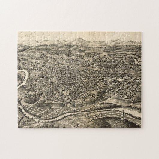  Pictorial Map of Roanoke Virginia (1891) Legpuzzel (Horizontaal)