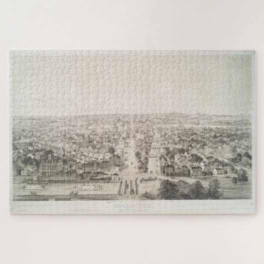 Pictorial Map of Rochester NY (1854) Legpuzzel (Horizontaal)
