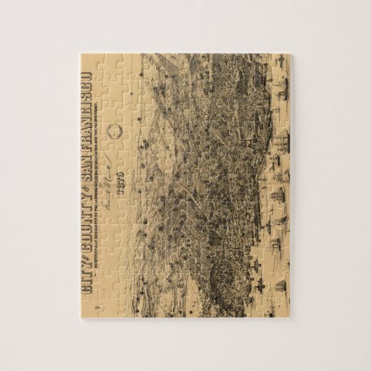  Pictorial Map of San Francisco (1875) Legpuzzel (Verticaal)