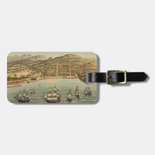 Pictorial Map of San Francisco (1884) Bagagelabel (Voorkant horizontaal)