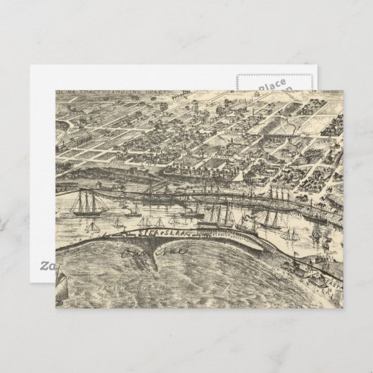 Pictorial Map of San Pedro (1902) Briefkaart (Voorkant / Achterkant)