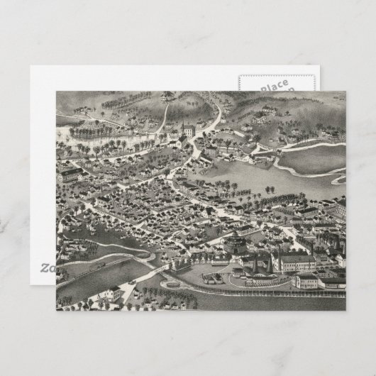  Pictorial Map of Sandwich MA (1884) Briefkaart (Voorkant / Achterkant)