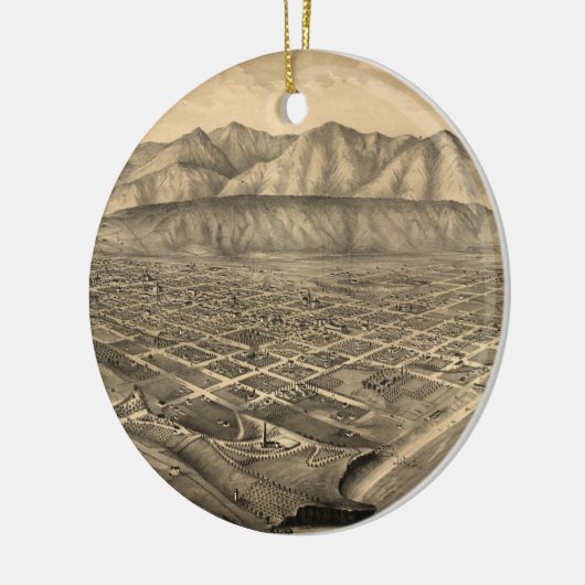 Pictorial Map of Santa Barbara CA (1877) Keramisch Ornament (Links)