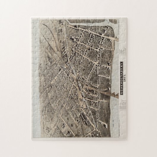 Pictorial Map of Schenectady NY (1875) Legpuzzel (Verticaal)