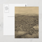 Pictorial Map of Seattle (1878) Briefkaart (Voorkant / Achterkant)