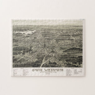 Pictorial Map of South Weymouth MA (1885) Legpuzzel