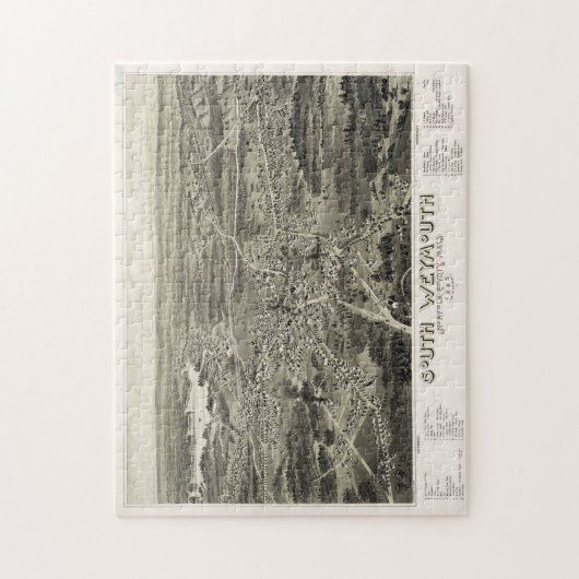  Pictorial Map of South Weymouth MA (1885) Legpuzzel (Verticaal)