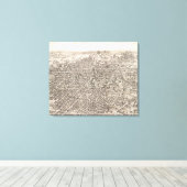  Pictorial Map of Springfield Ohio (1884) Canvas Afdruk (Insitu (Houten vloer))