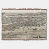  Pictorial Map of St. Augustine FL (1885) Deken (Voorkant)