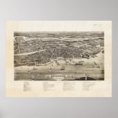  Pictorial Map of St. Augustine FL (1885) Poster (Voorkant)