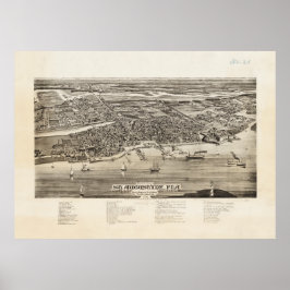  Pictorial Map of St. Augustine FL (1885) Poster