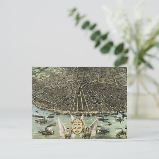  Pictorial Map of St. Louis (1896) Briefkaart (Staand voorkant)