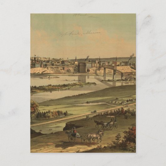 Pictorial Map of St. Paul Minnesota (1874) Briefkaart (Voorkant)
