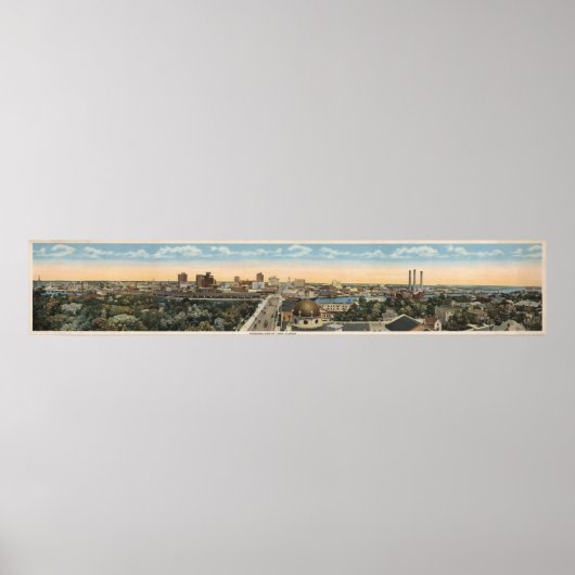  Pictorial Map of Tampa Florida (1915) Poster (Voorkant)