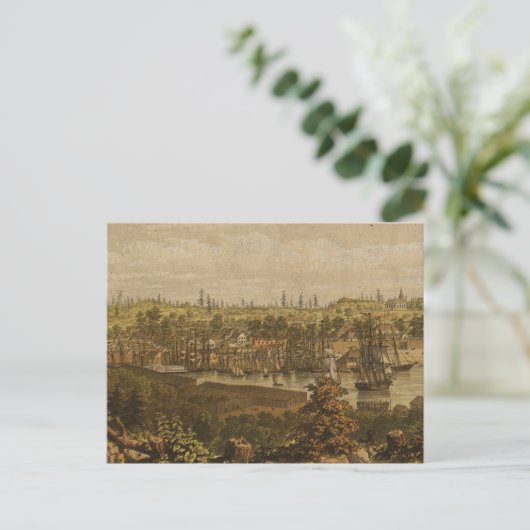  Pictorial Map of Victoria Vancouver (1860) Briefkaart (Staand voorkant)