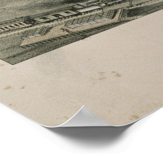  Pictorial Map of Waco Texas (1873) Poster (Hoek)