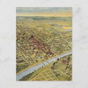 Pictorial Map of Waco Texas (1892) Briefkaart