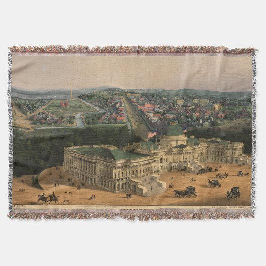 Pictorial Map of Washington D.C. (1852) Deken (Voorkant)