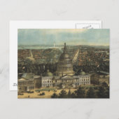  Pictorial Map of Washington D.C. (1871) Briefkaart (Voorkant / Achterkant)