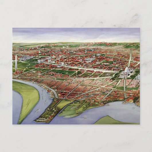 Pictorial Map of Washington D.C. (1901) Briefkaart (Voorkant)