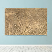 Pictorial Map of Washington D.C. (1921) Canvas Afdruk (Insitu (Houten vloer))