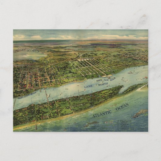 Pictorial Map of West Palm Beach (1915) Briefkaart (Voorkant)