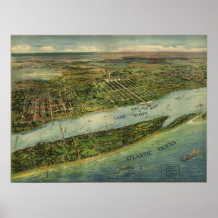  Pictorial Map of West Palm Beach (1915) Poster