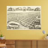  Pictorial Map of Wichita Herfsten TX (1890) Canvas Afdruk (Insitu (Woonkamer))