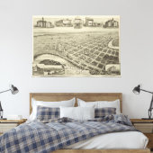  Pictorial Map of Wichita Herfsten TX (1890) Canvas Afdruk (Insitu (Slaapkamer))