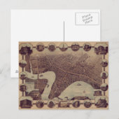  Pictorial Map of Winnipeg Canada (1884) Briefkaart (Voorkant / Achterkant)