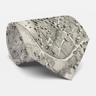 Pictorial Map of Woburn MA (1883) Stropdas