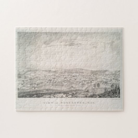 Pictorial Map of Worcester MA (1837) Legpuzzel (Horizontaal)