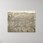  Pictorial Map of Worcester MA (1878) Canvas Afdruk (Voorkant)