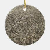  Pictorial Map of Worcester MA (1878) Keramisch Ornament (Voorkant)